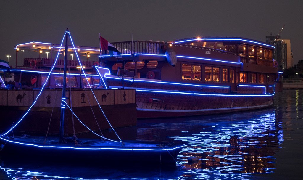 Dhow cruises at night
